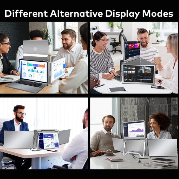 Écran LCD Triple Quad Moniteur portable